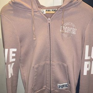 pink zip up